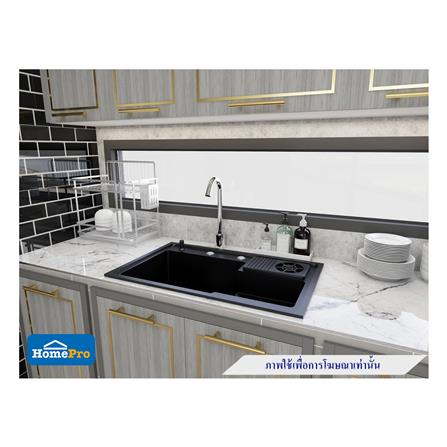 ซิงค์ฝัง 1 หลุม THAI FORWARD FH7848+TP656 สีเทาดำ_2