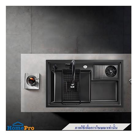ซิงค์ฝัง 1 หลุม THAI FORWARD FH7848+TP656 สีเทาดำ_3