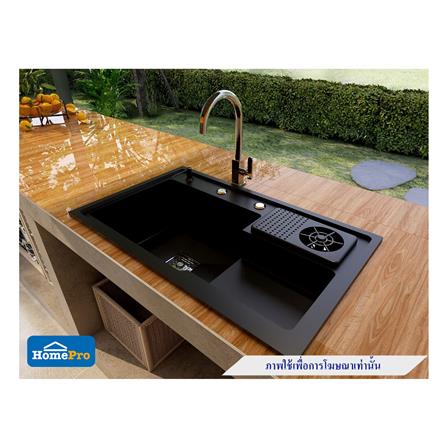 ซิงค์ฝัง 1 หลุม THAI FORWARD FH7848+TP656 สีเทาดำ_4