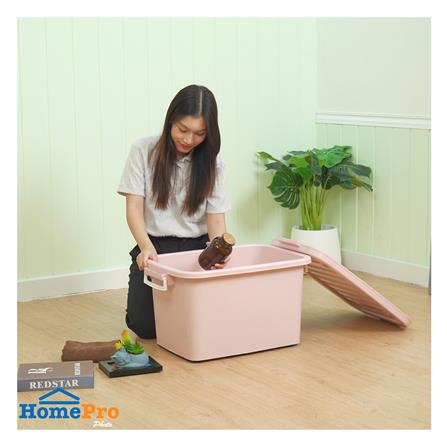 กล่องเก็บของ ME LIVING 42x62x34 60 ลิตร สีชมพูพาสเทล_6