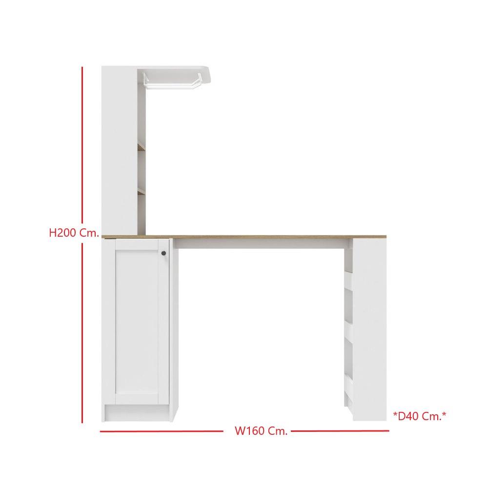 เคาน์เตอร์บาร์ SB FURNITURE NADIA 19211942 160 ซม. สีขาว