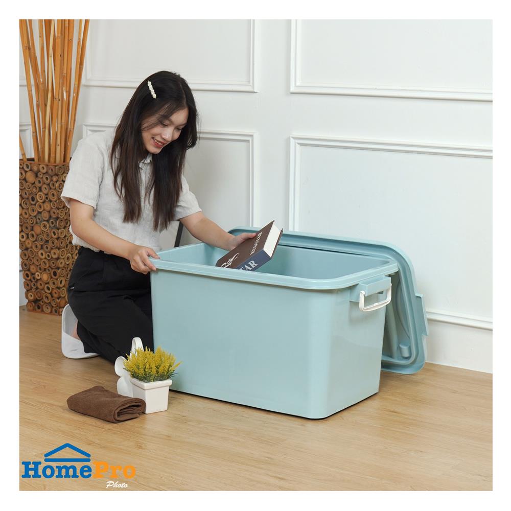 กล่องเก็บของ ME LIVING 50x77x43 ซม. 110 ลิตร สีฟ้าพาสเทล