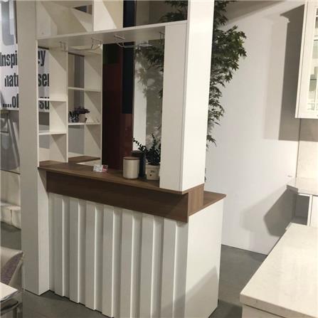 เคาน์เตอร์บาร์ชั้นวางฝั่งซ้าย SB FURNITURE SATOMI 19210735 140 ซม. สีขาว_3