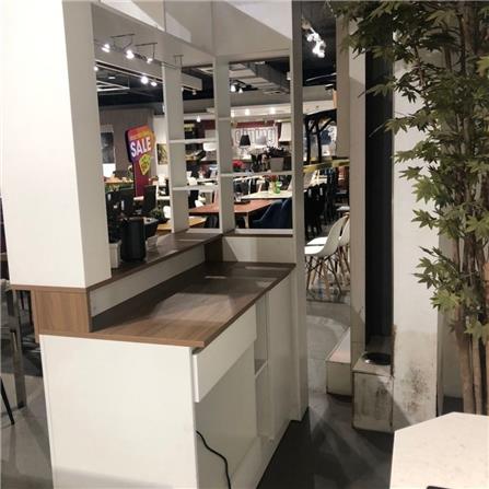 เคาน์เตอร์บาร์ชั้นวางฝั่งซ้าย SB FURNITURE SATOMI 19210735 140 ซม. สีขาว_4