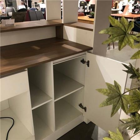 เคาน์เตอร์บาร์ชั้นวางฝั่งซ้าย SB FURNITURE SATOMI 19210735 140 ซม. สีขาว_6