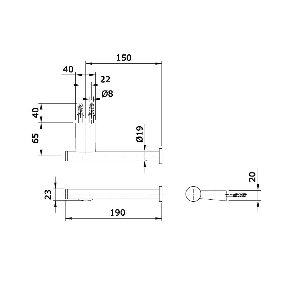 ที่ใส่กระดาษ TOTO TX703ARR สีโครม