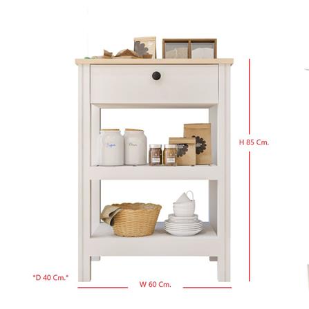 โต๊ะคอนโซล SB FURNITURE HARMONY 19212928 สีขาว_3