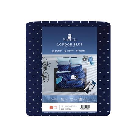ชุดผ้าปูที่นอน 6 ฟุต 6 ชิ้น DUNLOPILLO LONDON BLUE DL-LB-05_6
