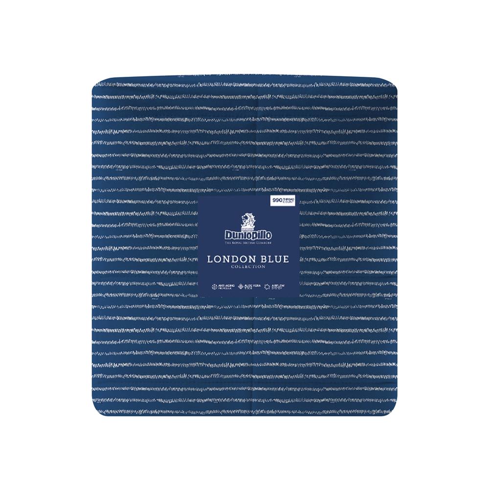 ชุดผ้าปูที่นอน 5 ฟุต 6 ชิ้น DUNLOPILLO LONDON BLUE DL-LB-03
