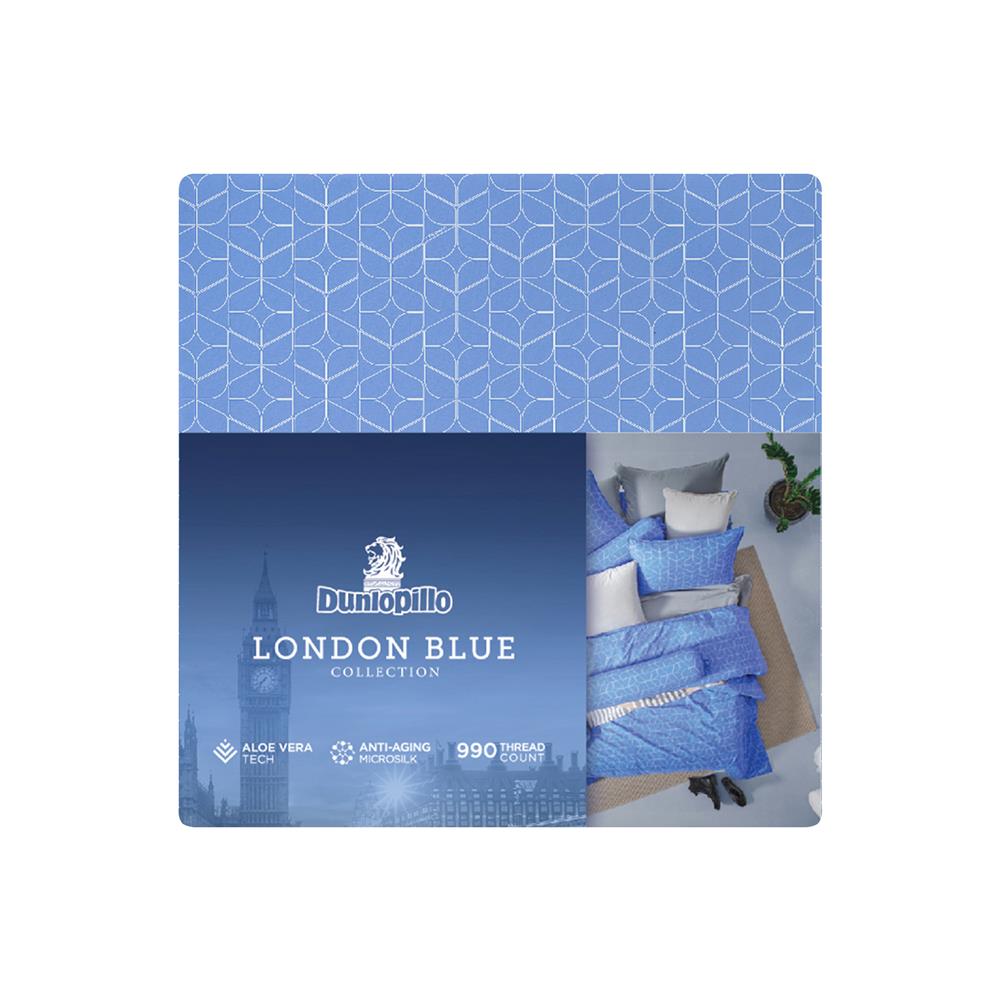 ชุดผ้าปูที่นอน 5 ฟุต 5 ชิ้น DUNLOPILLO LONDON BLUE DL-LB-02