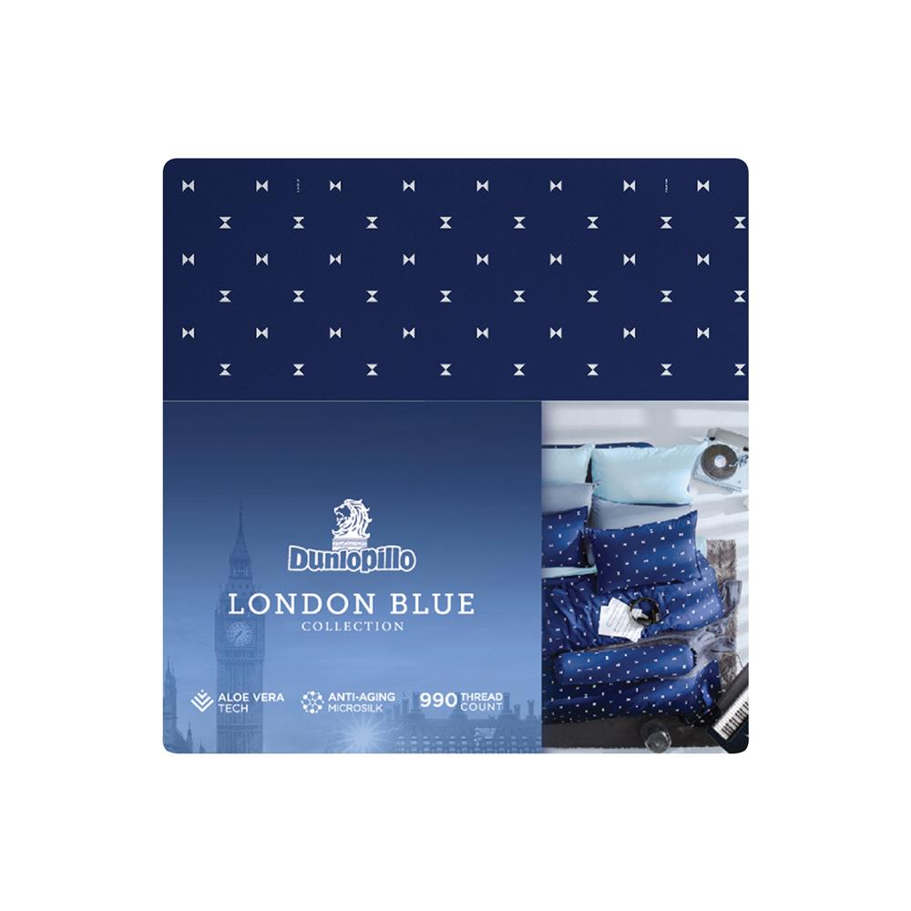 ชุดผ้าปูที่นอน 5 ฟุต 5 ชิ้น DUNLOPILLO LONDON BLUE DL-LB-05