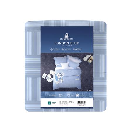 ชุดผ้าปูที่นอน 5 ฟุต 6 ชิ้น DUNLOPILLO LONDON BLUE DL-LB-01_6