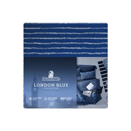 ชุดผ้าปูที่นอน 6 ฟุต 5 ชิ้น DUNLOPILLO LONDON BLUE DL-LB-03_5