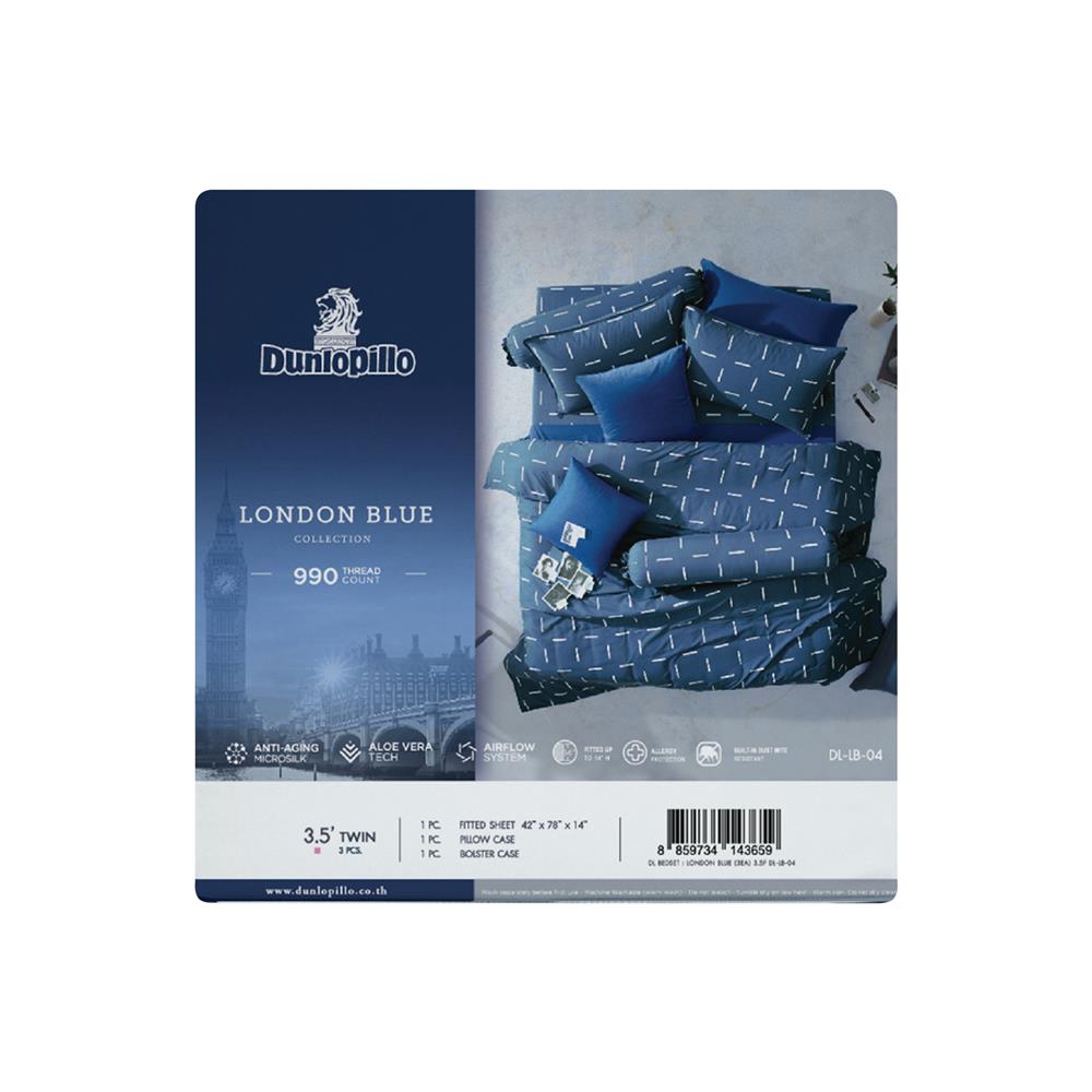 ชุดผ้าปูที่นอน 3.5 ฟุต 3 ชิ้น DUNLOPILLO LONDON BLUE DL-LB-04