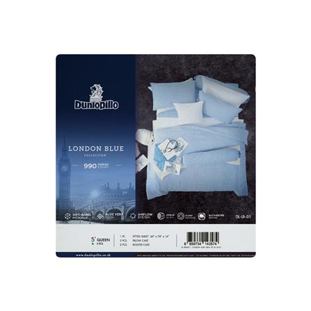 ชุดผ้าปูที่นอน 5 ฟุต 5 ชิ้น DUNLOPILLO LONDON BLUE DL-LB-01_5