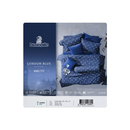 ชุดผ้าปูที่นอน 5 ฟุต 5 ชิ้น DUNLOPILLO LONDON BLUE DL-LB-04_6