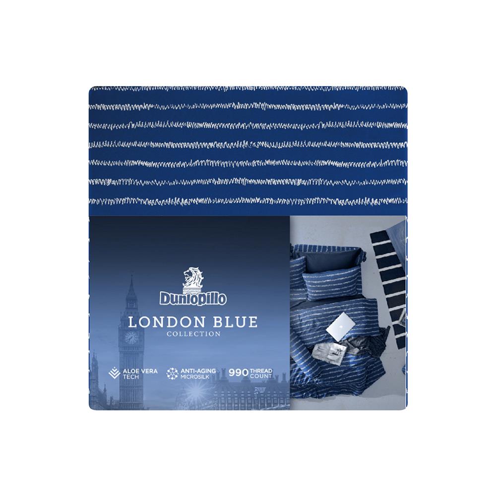 ชุดผ้าปูที่นอน 3.5 ฟุต 3 ชิ้น DUNLOPILLO LONDON BLUE DL-LB-03