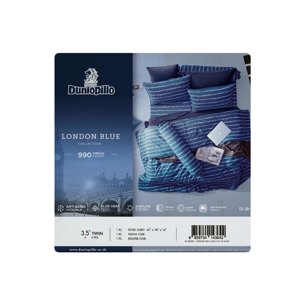 ชุดผ้าปูที่นอน 3.5 ฟุต 3 ชิ้น DUNLOPILLO LONDON BLUE DL-LB-03