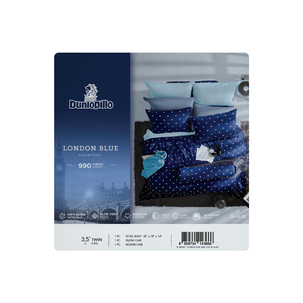 ชุดผ้าปูที่นอน 3.5 ฟุต 3 ชิ้น DUNLOPILLO LONDON BLUE DL-LB-05