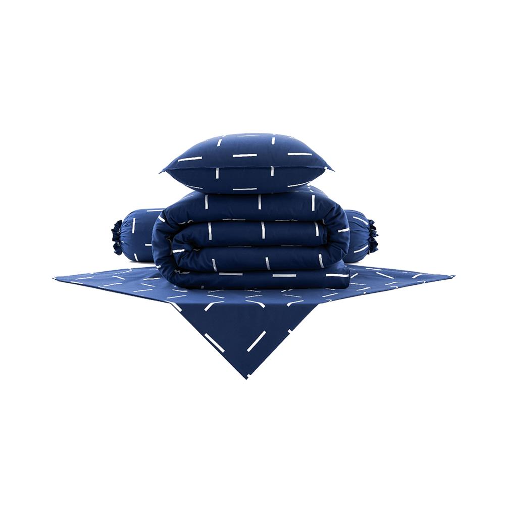 ชุดผ้าปูที่นอน 3.5 ฟุต 4 ชิ้น DUNLOPILLO LONDON BLUE DL-LB-04