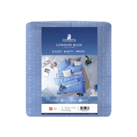 ชุดผ้าปูที่นอน 6 ฟุต 6 ชิ้น DUNLOPILLO LONDON BLUE DL-LB-02_6