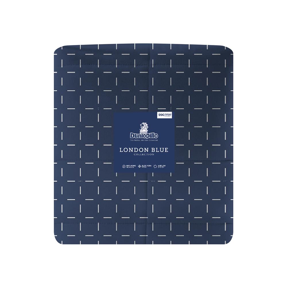 ชุดผ้าปูที่นอน 6 ฟุต 6 ชิ้น DUNLOPILLO LONDON BLUE DL-LB-04