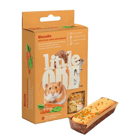 ขนมแฮมสเตอร์และหนู LITTLE ONE บิสกิตผสมแคร์รอตและผักโขม 180 ก._0
