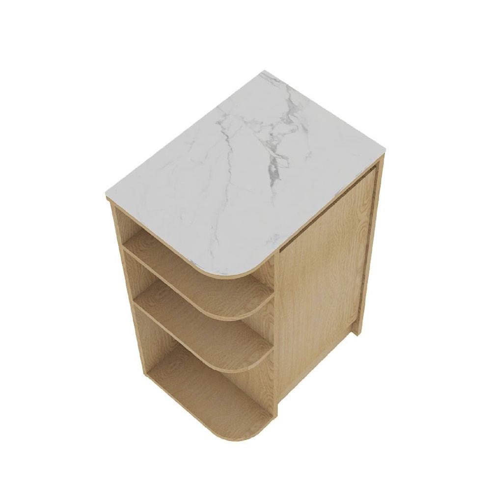 ตู้เตี้ยเข้ามุมซ้าย SB FURNITURE PURIN 19220504 55 ซม. สีไม้อ่อน