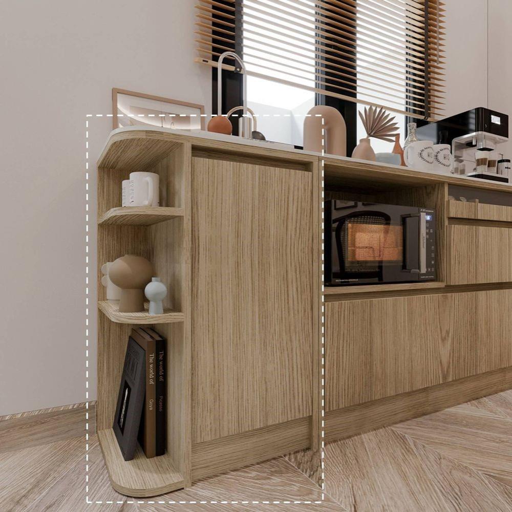 ตู้เตี้ยเข้ามุมซ้าย SB FURNITURE PURIN 19220504 55 ซม. สีไม้อ่อน