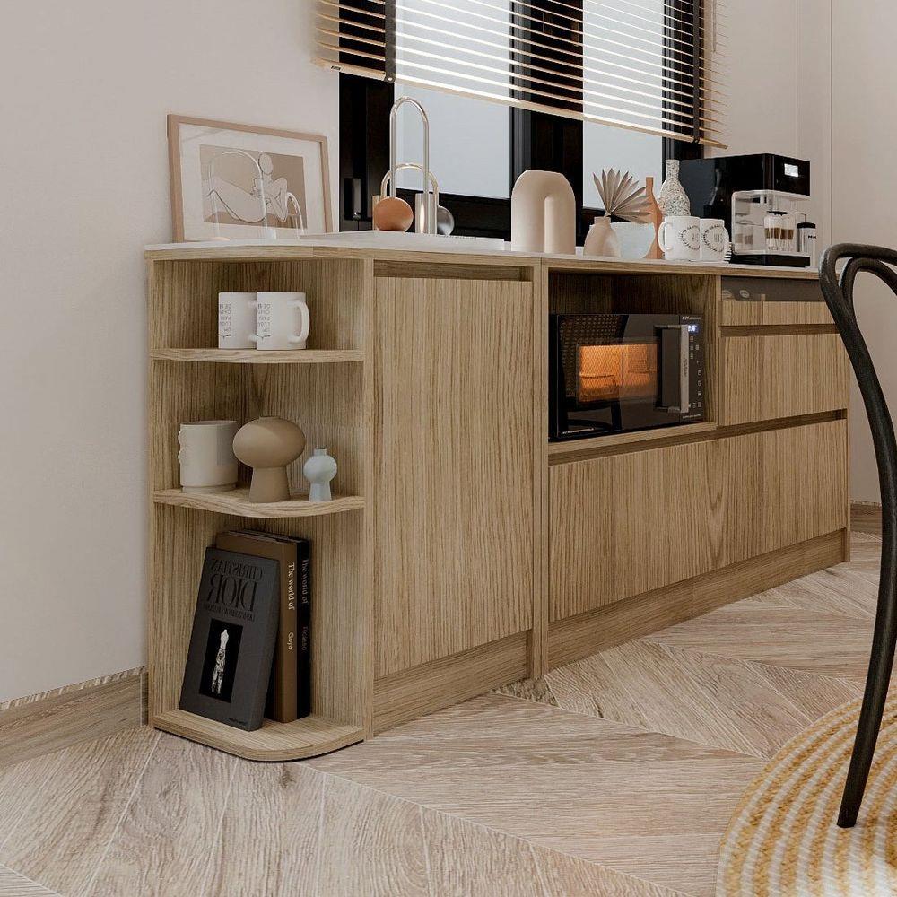 ตู้เตี้ยเข้ามุมซ้าย SB FURNITURE PURIN 19220504 55 ซม. สีไม้อ่อน