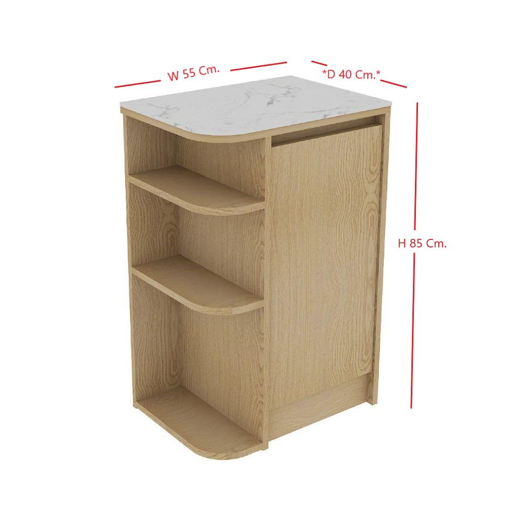 ตู้เตี้ยเข้ามุมซ้าย SB FURNITURE PURIN 19220504 55 ซม. สีไม้อ่อน