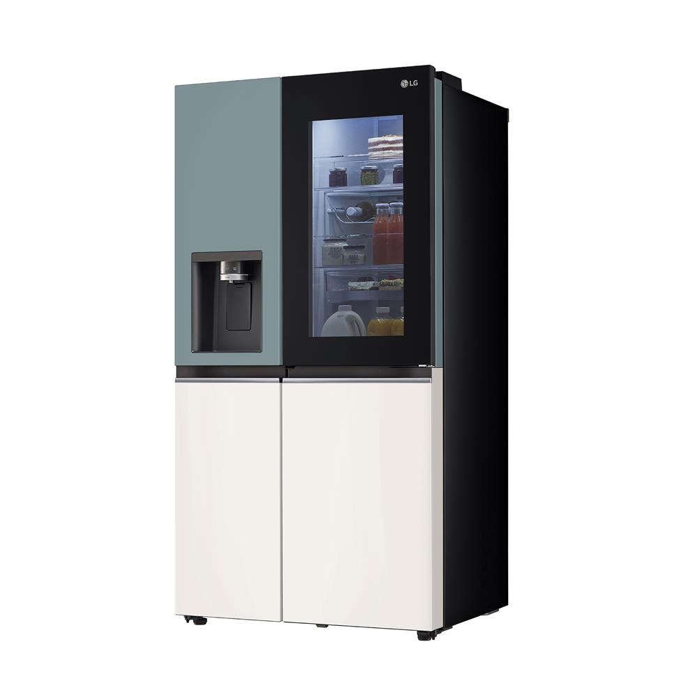 ตู้เย็น SIDE BY SIDE LG GC-X257CMEW.ATEPLMT 22.4 คิว สีเขียวเบจ