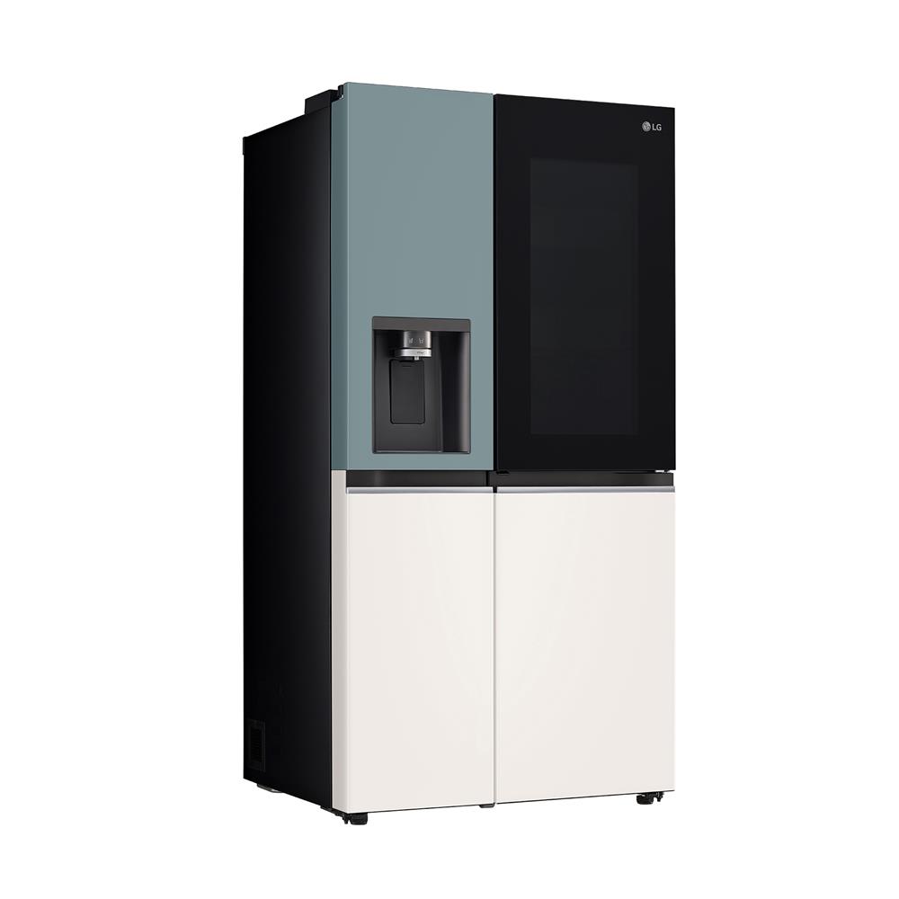 ตู้เย็น SIDE BY SIDE LG GC-X257CMEW.ATEPLMT 22.4 คิว สีเขียวเบจ