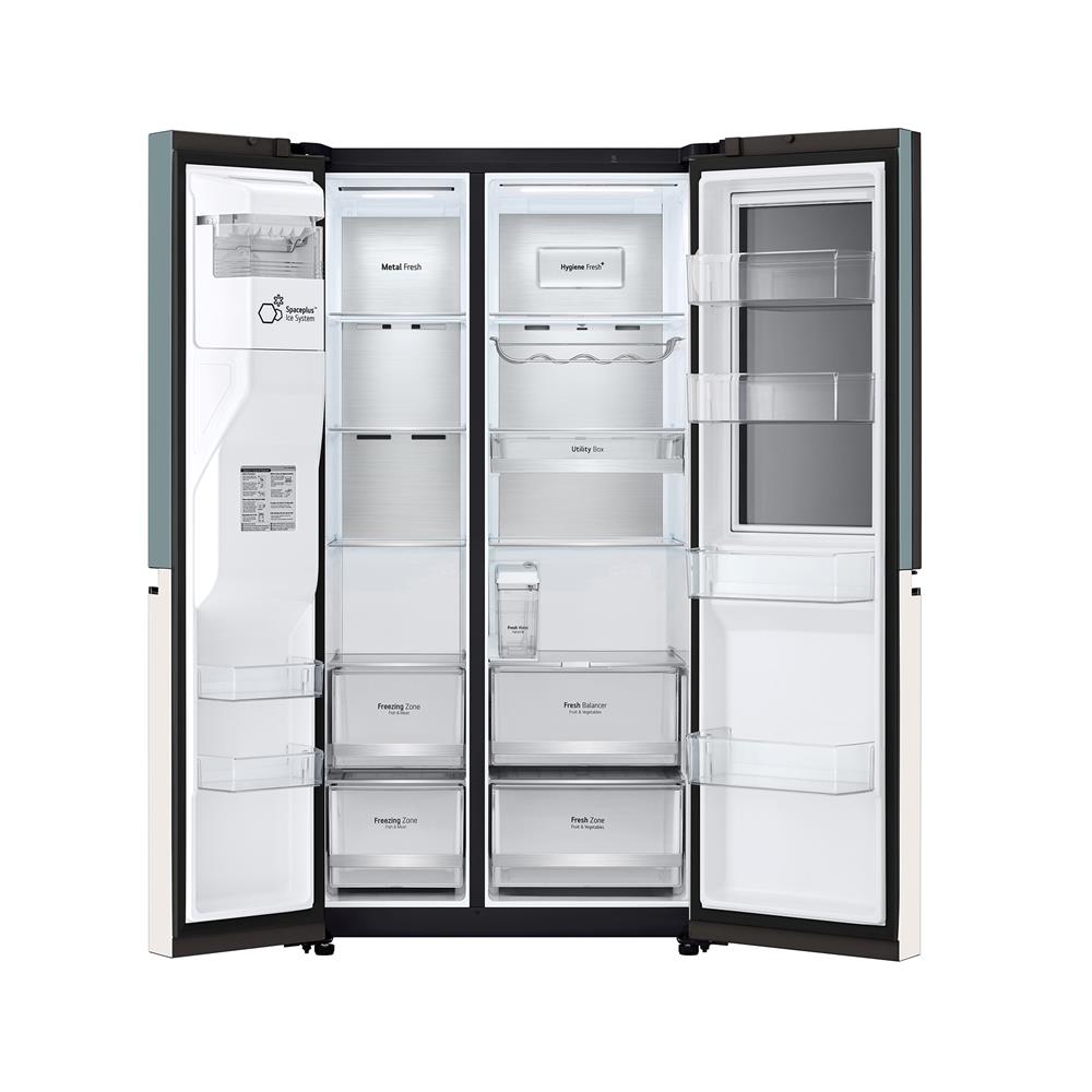 ตู้เย็น SIDE BY SIDE LG GC-X257CMEW.ATEPLMT 22.4 คิว สีเขียวเบจ