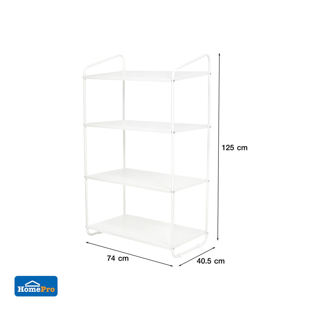 ชั้นวางของ 4 ชั้น STACKO RACK II 74x40.5x125 ซม. สีขาว