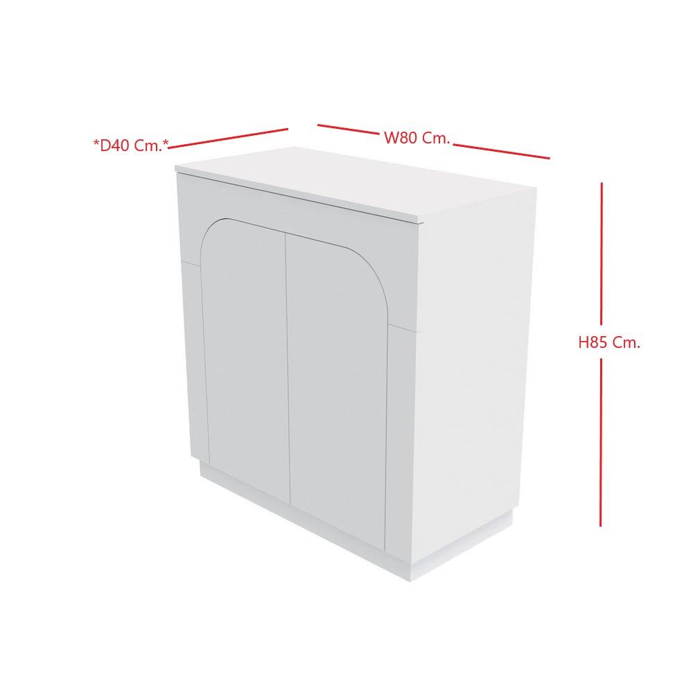 ตู้เตี้ยบานเปิด SB FURNITURE PUDDING 19216500 80 ซม. สีขาว
