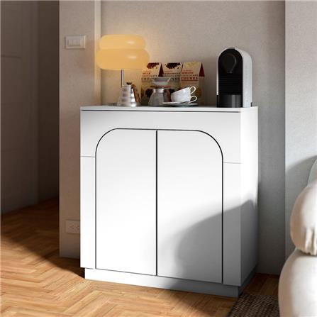 ตู้เตี้ยบานเปิด SB FURNITURE PUDDING 19216500 80 ซม. สีขาว_5