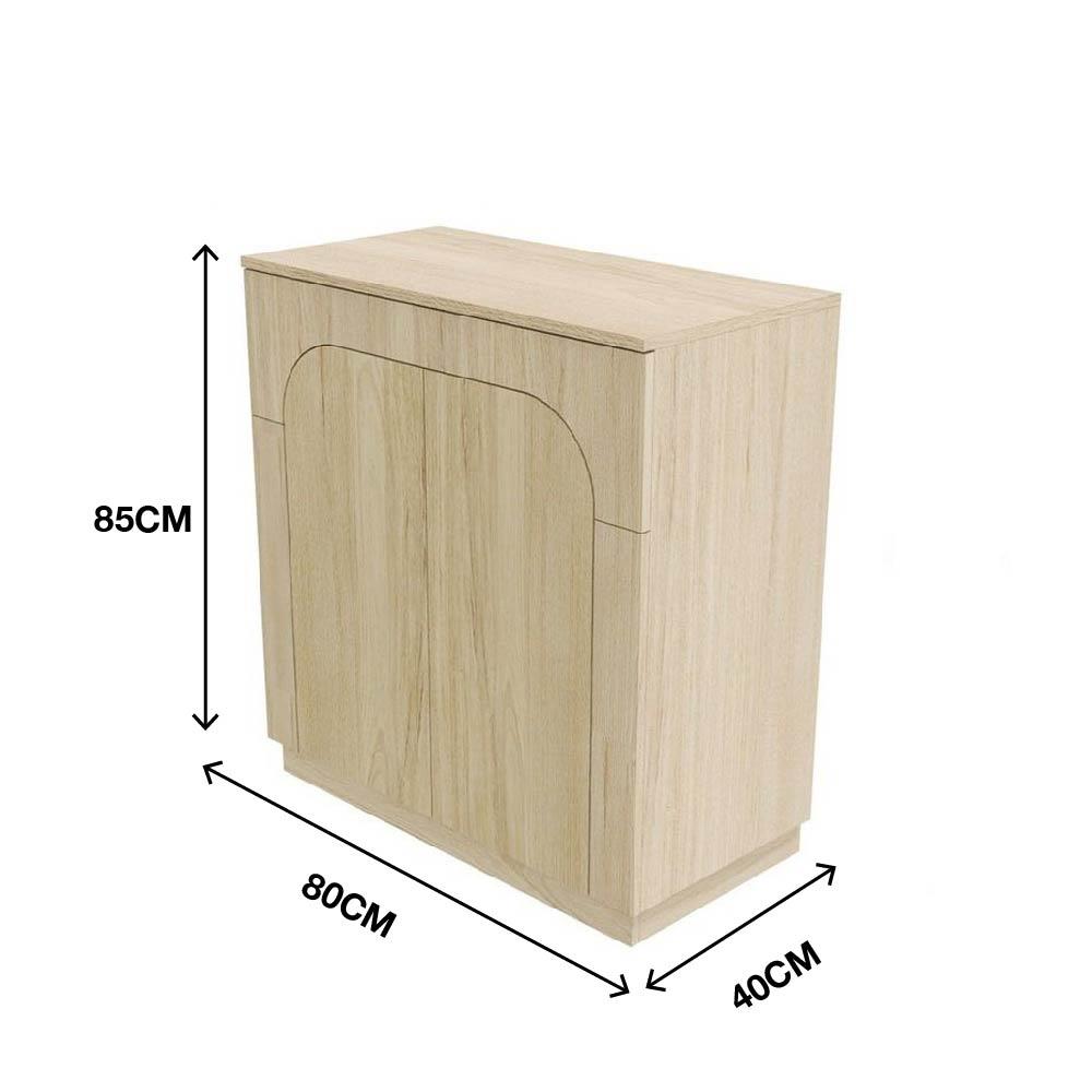 ตู้เตี้ยบานเปิด SB FURNITURE PUDDING 19216501 80 ซม. สีแคนยอนโอ๊ค