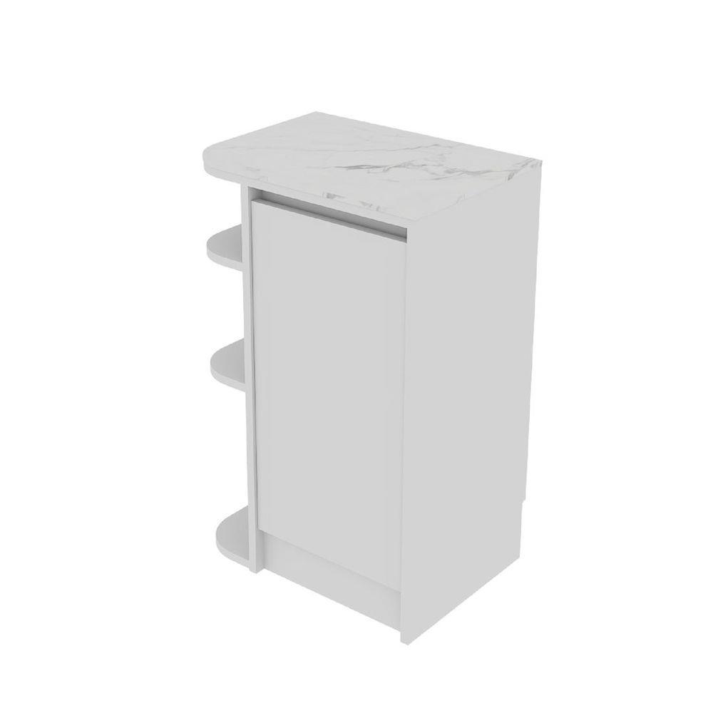 ตู้เตี้ยเข้ามุมซ้าย SB FURNITURE PURIN 19220505 55 ซม. สีขาว