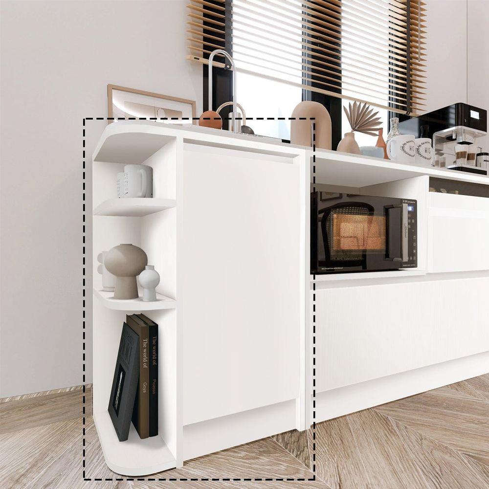 ตู้เตี้ยเข้ามุมซ้าย SB FURNITURE PURIN 19220505 55 ซม. สีขาว