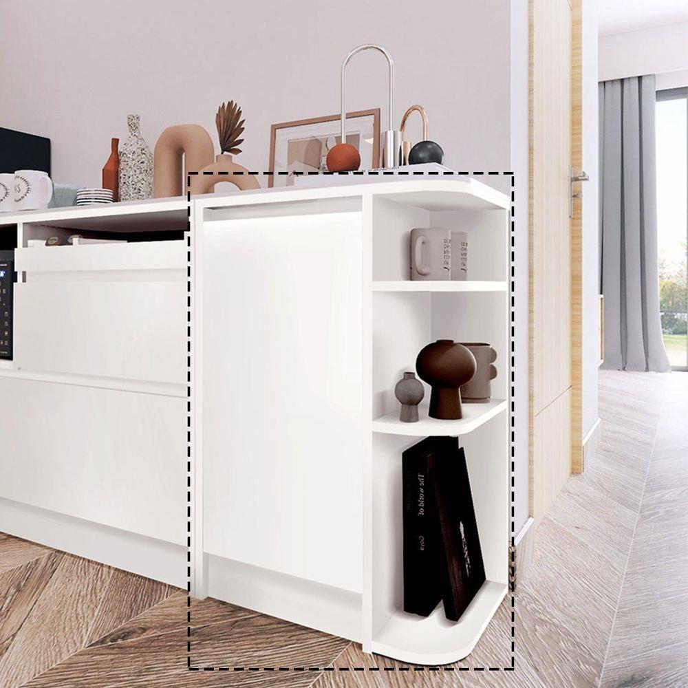 ตู้เตี้ยเข้ามุมขวา SB FURNITURE PURIN 19220507 55 ซม. สีขาว