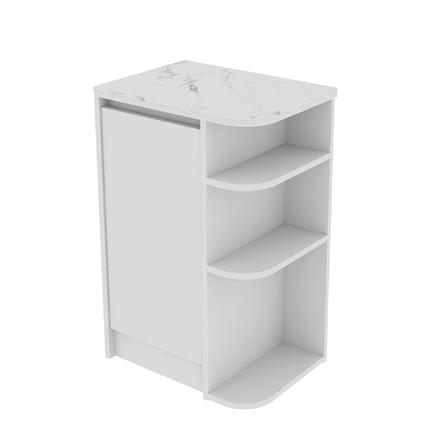 ตู้เตี้ยเข้ามุมขวา SB FURNITURE PURIN 19220507 55 ซม. สีขาว
