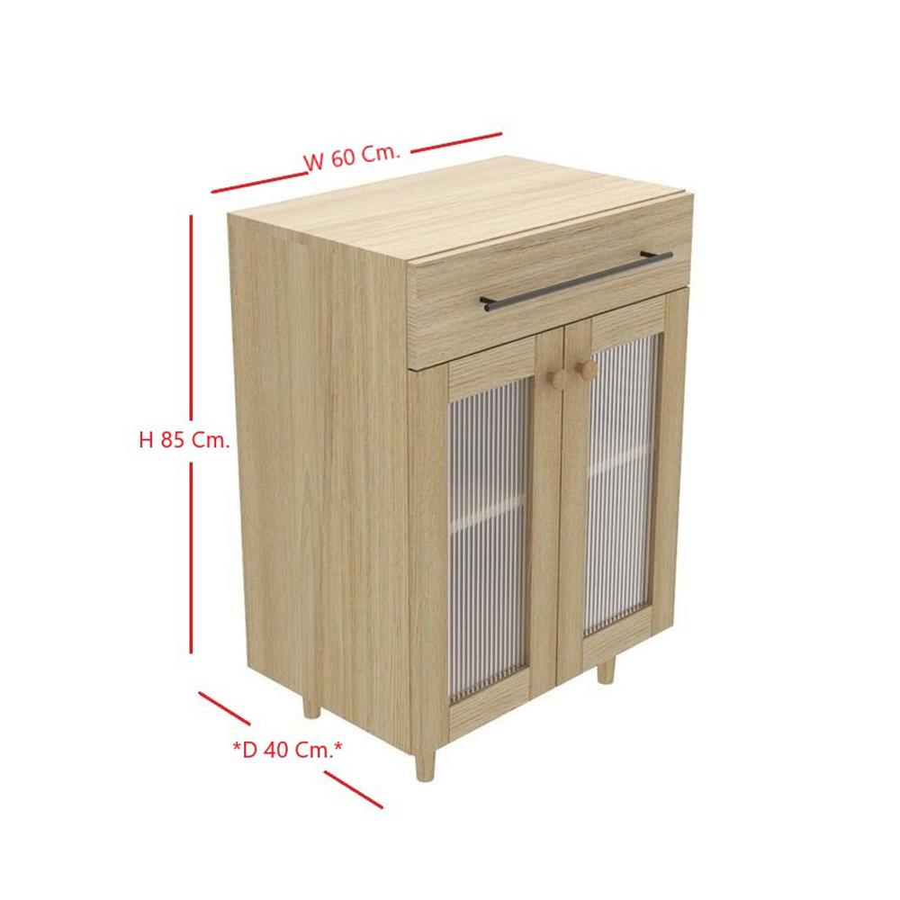 ตู้เตี้ยบานเปิด SB FURNITURE RIKU 19215430 60 ซม. สีแคนยอนโอ๊ค