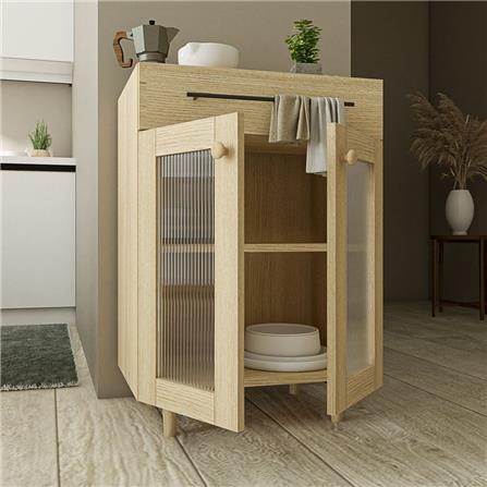 ตู้เตี้ยบานเปิด SB FURNITURE RIKU 19215430 60 ซม. สีแคนยอนโอ๊ค_5