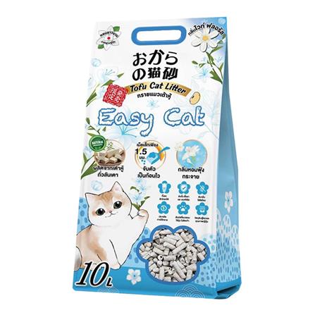 ทรายแมวเต้าหู้ EASY CAT TOFU CAT LITTER กลิ่น WHITE FLORAL 10 ลิตร_0
