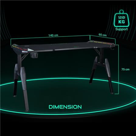 โต๊ะเกมมิ่ง EGA TYPE-GD9 สีดำ_5