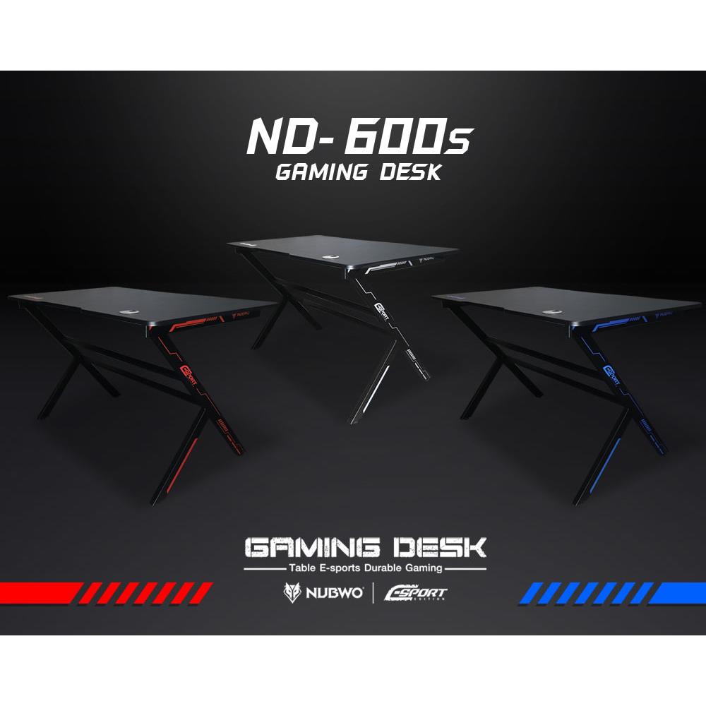 โต๊ะเกมมิ่ง NUBWO ND-600S สีดำ/แดง