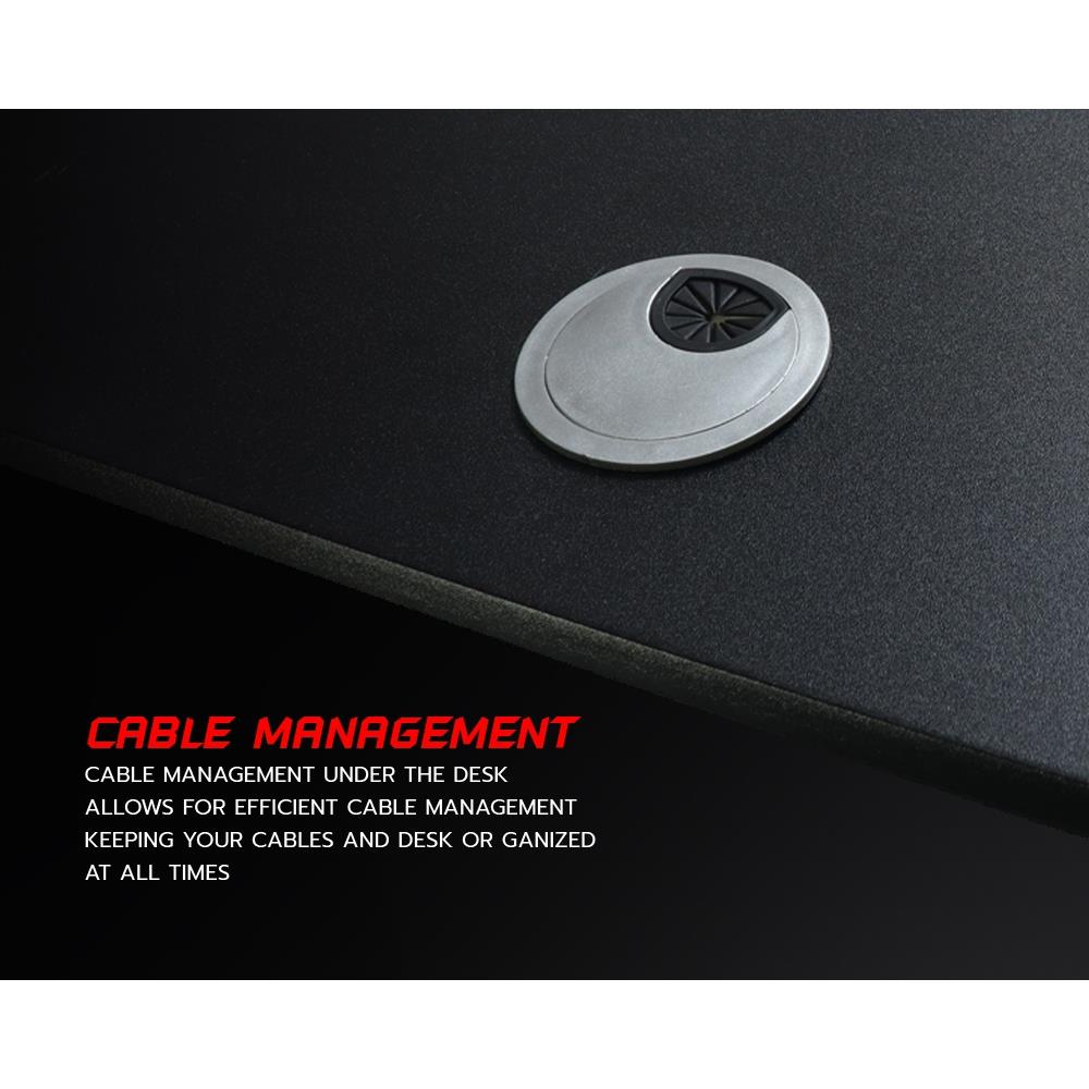 โต๊ะเกมมิ่ง NUBWO ND-600S สีดำ/แดง