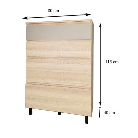 ตู้ลิ้นชัก 4 ลิ้นชัก FURDINI THRU DC8014 สีออทตาวา/แซนด์สโตน_6