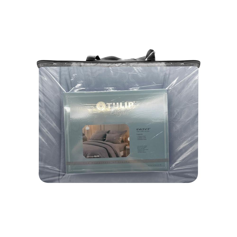 ชุดผ้าปูที่นอน 6 ฟุต 6 ชิ้น TULIP DELIGHT 60239-DL570